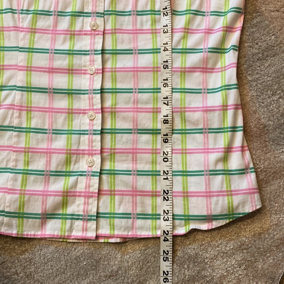 Lilly Pulitzer Plaid Button Down Shirt Size 8 EUC see photos - Picture 7 of 9